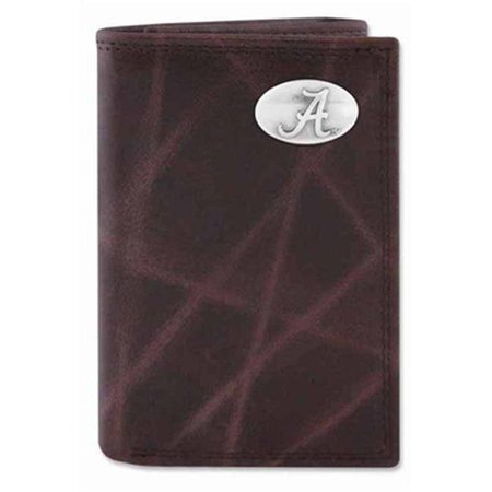 ZEPPELINPRODUCTS ZeppelinProducts UAL-IWT2-WRNK-BRW Alabama Trifold Wrinkle Leather Wallet UAL-IWT2-WRNK-BRW